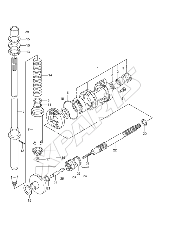  Transmission(1999 to 2004)(S/N 510466  Newer) til Suzuki motor